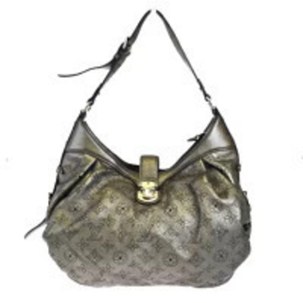 Louis Vuitton Argent Monogram Mahina Leather Bag perforated leather